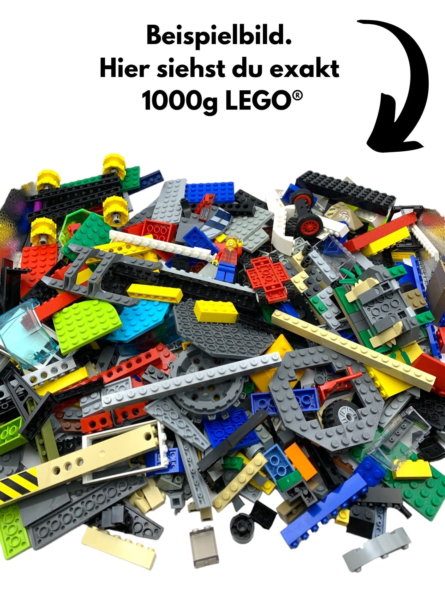 1000g LEGO-Steine. Buntgemischt. Kiloware. Mengenrabatt möglich!